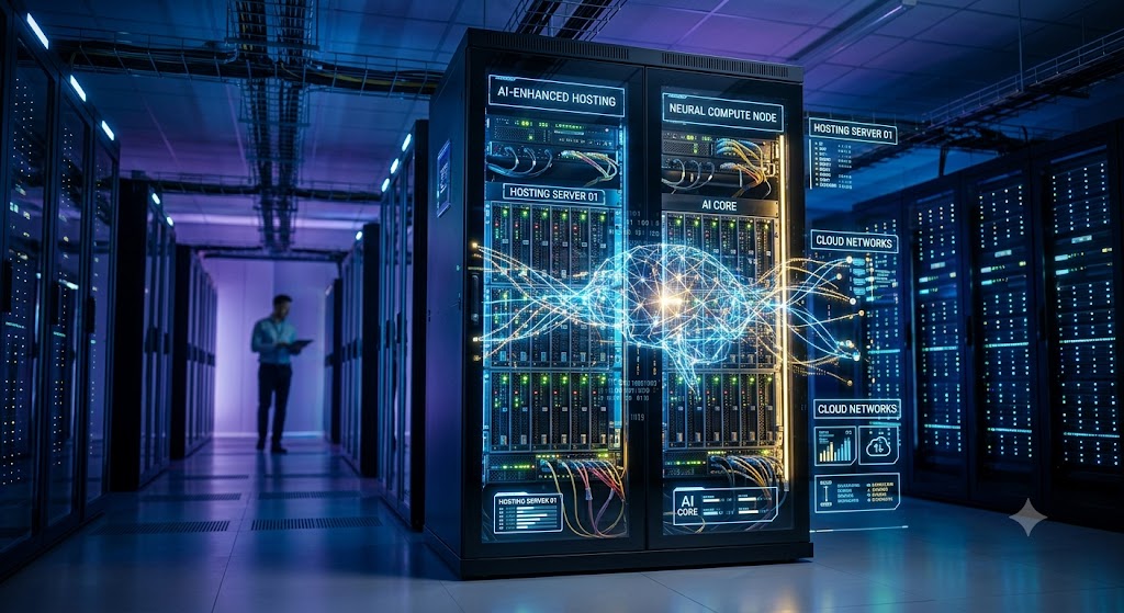 AI-powered hosting server infrastructure